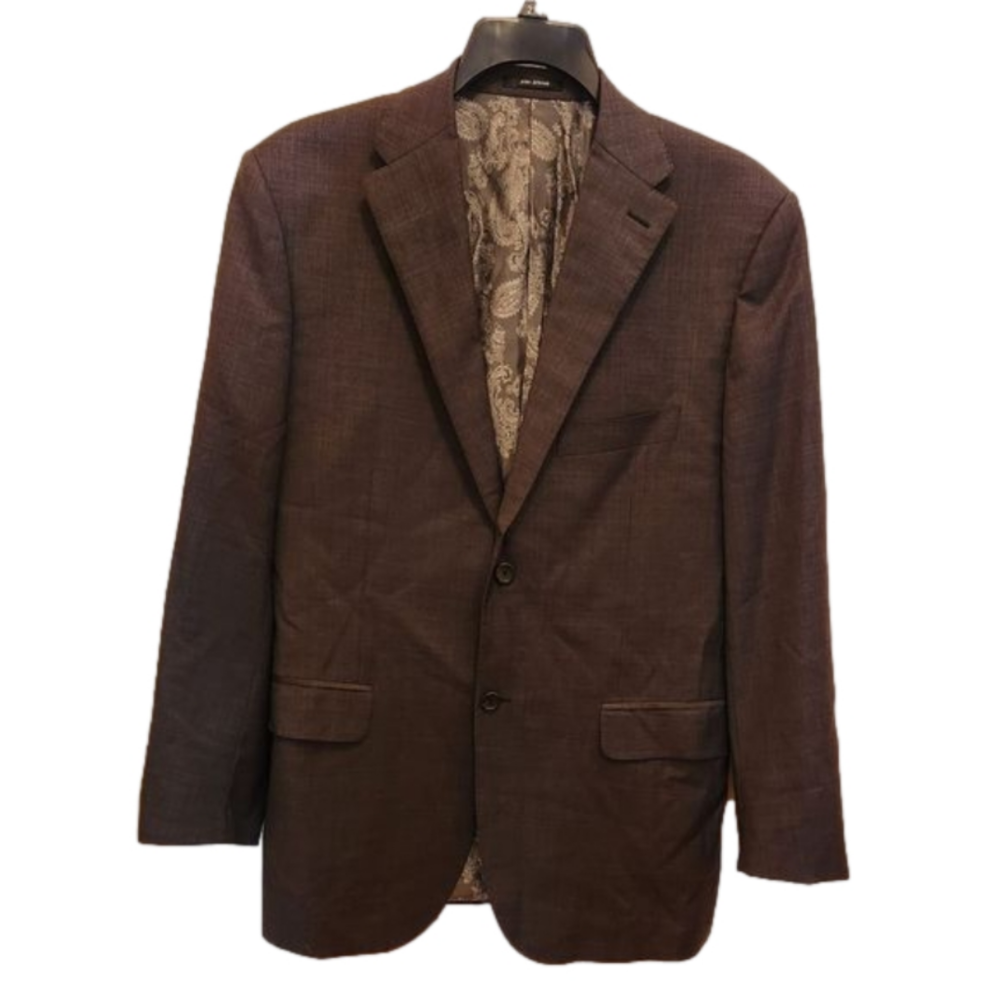 Mattarazi Uomo superfine Australian wool gray textured blazer size 44R Mens